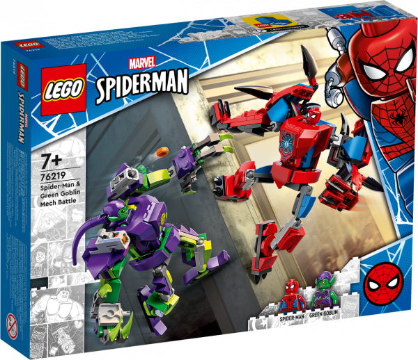 Spider-Mans und Green Goblins Mech-Duell