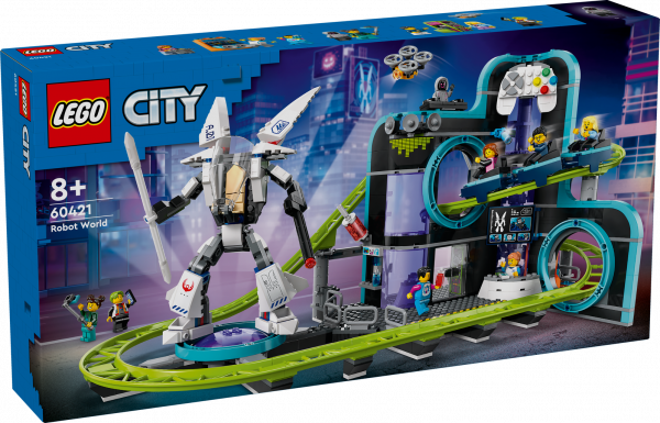 Achterbahn mit Roboter-Mech