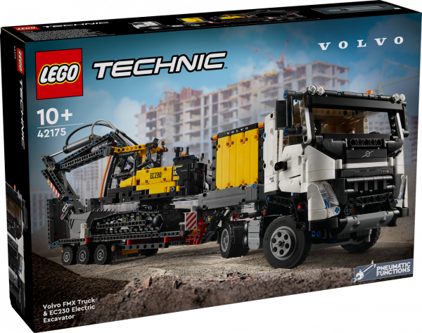 Volvo FMX LKW mit EC230 Electric Raupenbagger